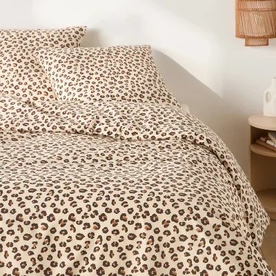 La Redoute Leopold Cotton Duvet Set with Rectangular Pillowcase