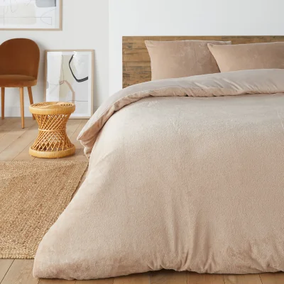 La Redoute Fluffy Fleece Bed Set with Pillowcase