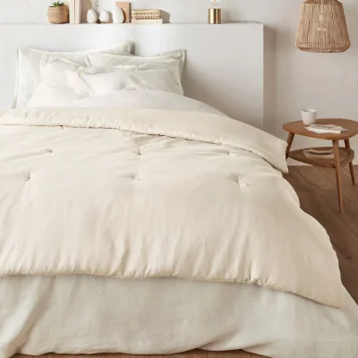 La Redoute Abella Plain Washed Linen Quilt