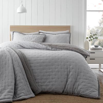 La Redoute Cosy Nori Sherpa Duvet Cover and Pillowcase Set