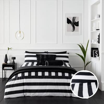La Redoute Bold Stripe Cotton Duvet Cover and Pillowcase Set