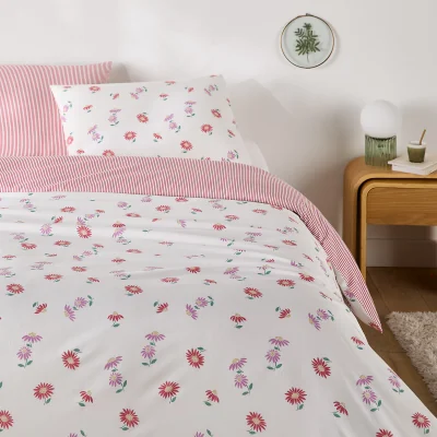 La Redoute Danya 30% Recycled Cotton Duvet Cover Set with Rectangular Pillowcase