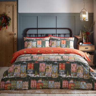La Redoute Christmas Spirit Cotton Blend Duvet Cover and Pillowcase Set