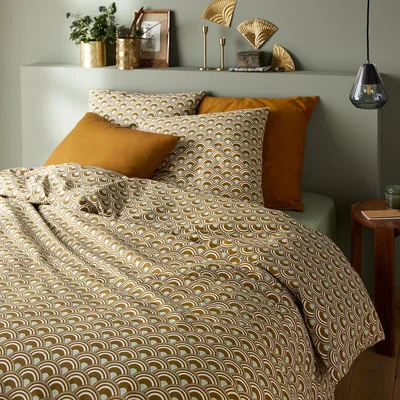 La Redoute Caletta Palm Print 100% Cotton Bed Set