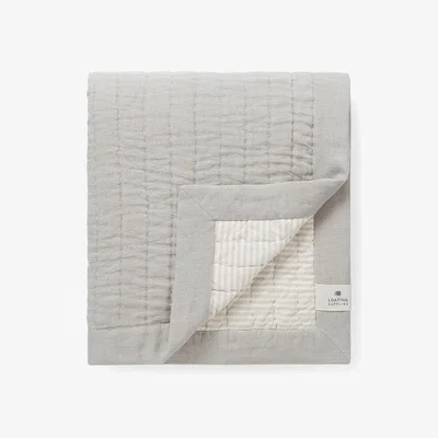 Loaf Easy Squish Linen Quilt in Grey