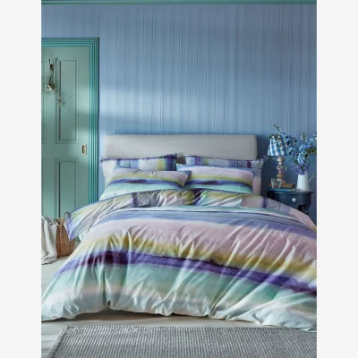 Marks & Spencer Bluebellgray Pure Cotton Hebrides Tartan Bedding Set Blue Mix