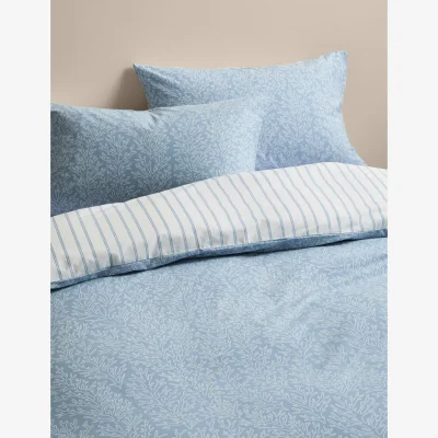 Marks & Spencer M&S Cotton Rich Coral Printed Bedding Set Blue Mix