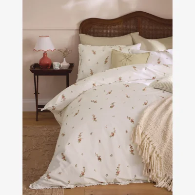 Marks & Spencer Laura Ashley Pure Cotton Elsie Bouquet Bedding Set Red Mix