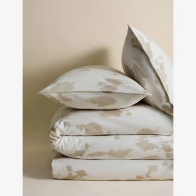 Marks & Spencer M&S Cotton Rich Cow Print Bedding Set Natural Mix