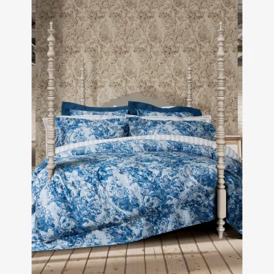 Marks & Spencer Sanderson Sanderson Fringed Tulip Toile Bedset Blue Mix