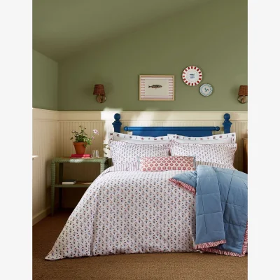 Marks & Spencer Joules Pure Cotton Vanessa Bedding Set White Mix