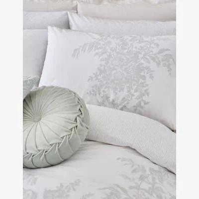 Marks & Spencer Laura Ashley  Pure Cotton Picardie Fennel Bedding Set - 6FT - Light Grey, Light Grey