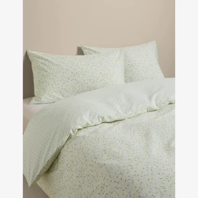 Marks & Spencer M&S Cotton Blend Sprig Bedding Set Green Mix
