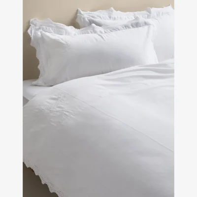 Marks & Spencer M&S Pure Cotton Vintage Lace Embroidered Bedding Set White
