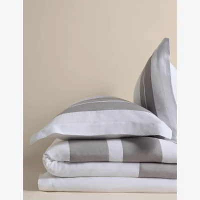 Marks & Spencer M&S X Kelly Hoppen Pure Linen Panel Bedding Set Grey Mix