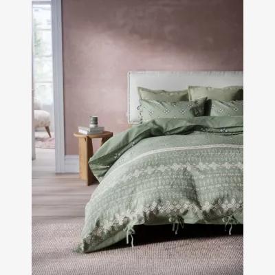 Marks & Spencer M&S X Fired Earth Jaipur Bandhani Jacquard Bedding Set - 6FT - Weald Green, Weald Green