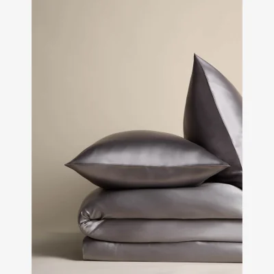 Marks & Spencer M&S X Kelly Hoppen Silk Blend Bedding Set Grey