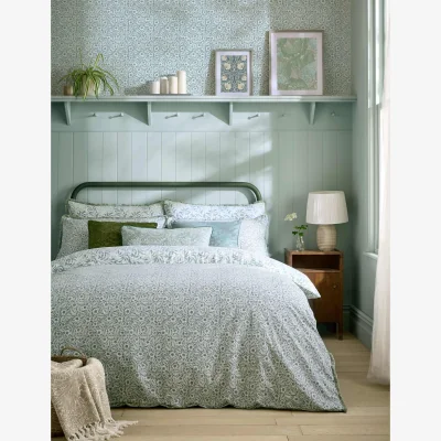 Marks & Spencer William Morris At Home Pure Cotton Willow Bough Bedding Set Green Mix