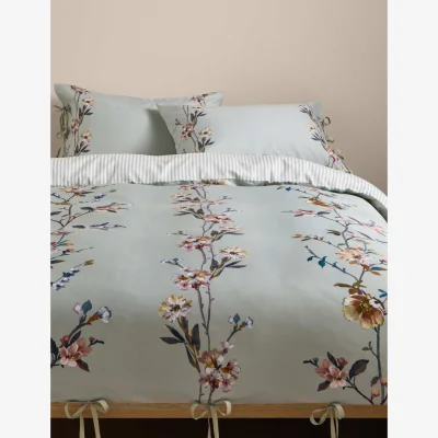 Marks & Spencer M&S Pure Cotton Trailing Blooms Bedding Set Sage Mix