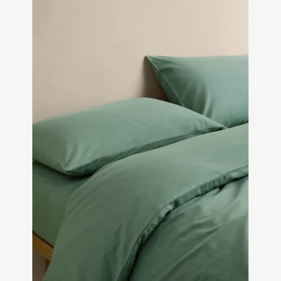 Marks & Spencer M&S Pure Cotton Brushed Bedding Set Smokey Green