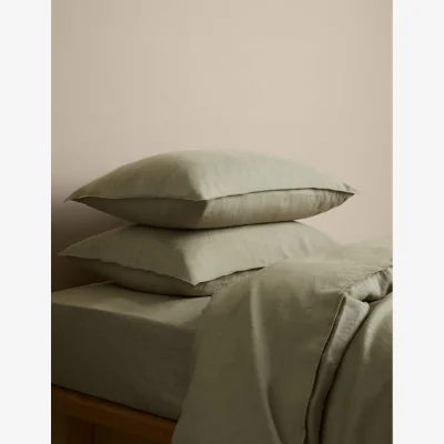 Marks & Spencer M&S Pure Linen Bedding Set Soft Khaki