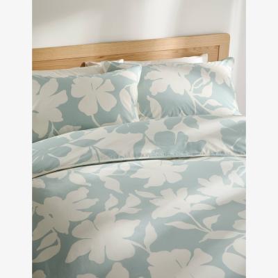 Marks & Spencer M&S Cotton Rich Silhouette Floral Bedding Set Duck Egg
