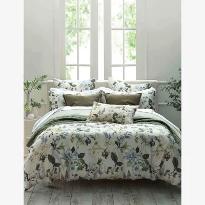 Marks & Spencer MM Linen Pure Cotton Sanctuary Reversible Bedding Set Ivory Mix