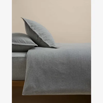 Marks & Spencer M&S Brushed Cotton Marl Bedding Set Grey Marl
