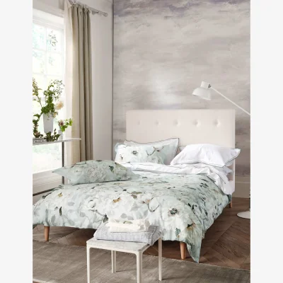 Marks & Spencer Designers Guild Fleur Blanche Pure Cotton Sateen Bedding Set Grey Mix