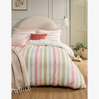 Marks & Spencer Laura Ashley Pure Cotton Sophie Striped Bedding Set Multi