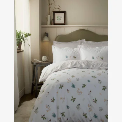 Marks & Spencer Sophie Allport Pure Cotton Orchard Birds Bedding Set White Mix