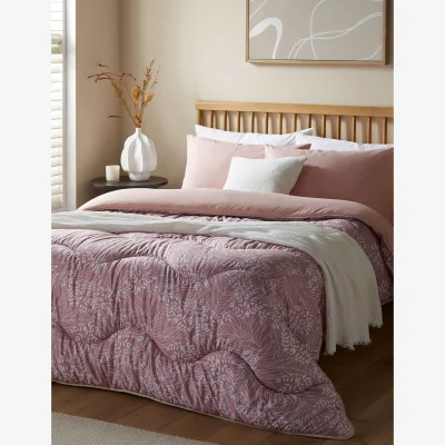 Marks & Spencer Night Lark Linear Leaf 10.5 Tog Coverless Duvet Set Pink