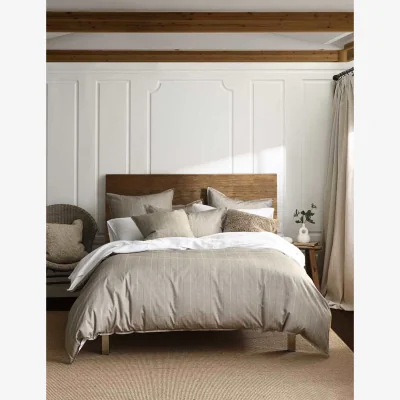 Marks & Spencer MM Linen Pure Cotton Hedge Natural Bedding Set Natural Mix