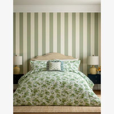 Marks & Spencer Sanderson Pure Cotton Hedra Bedding Set Green