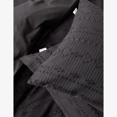 Marks & Spencer M&S X Fired Earth  Casablanca Collection Mahkama Bedding Set - 6FT - Charcoal, Charcoal,Dover Cliffs