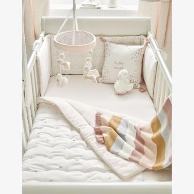 Marks & Spencer Mamas & Papas Welcome To The World Cotbed Quilt - Pink, Pink