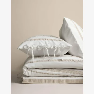 Marks & Spencer M&S Brushed Seersucker Striped Bedding Set Linen