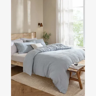 Marks & Spencer YARD Lark Pure Cotton Bedding Set Light Blue