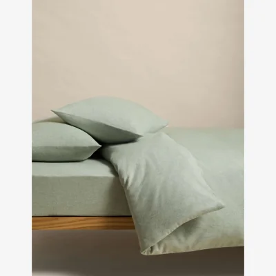 Marks & Spencer M&S Brushed Cotton Twill Bedding Set Medium Green