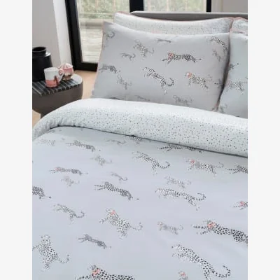 Marks & Spencer Yvonne Ellen Pure Cotton Sateen Mono Cheetah Bedding Set - SGL - Multi, Multi