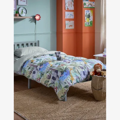 Marks & Spencer Nightlark 10.5 Tog Animal Print Coverless Duvet Set Green Mix