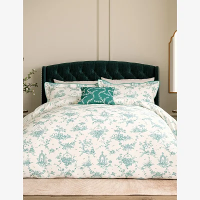 Marks & Spencer V&A Pure Cotton Garden Of Love Bedding Set Teal Mix