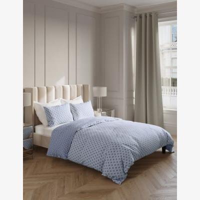 Marks & Spencer M&S  Cotton Blend Honeycomb Bedding Set - DBL - Blue Mix, Blue Mix