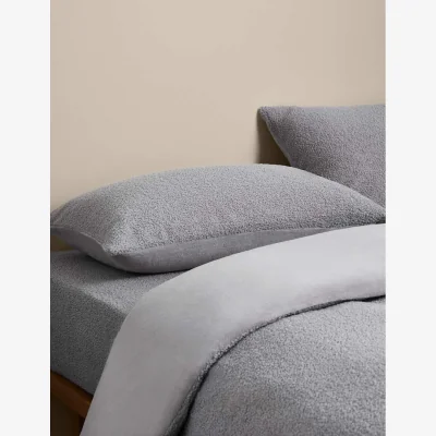 Marks & Spencer M&S Cosy Fleece Bedding Set Light Grey