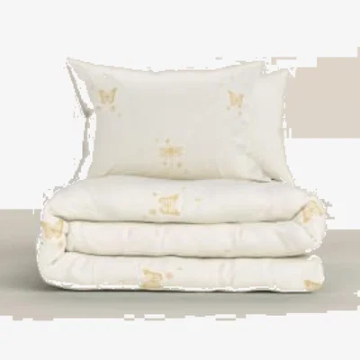 Marks & Spencer M&S  Pure Cotton Dragonfly Embroidered Bedding Set - 6FT - Gold, Gold