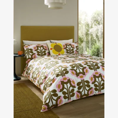 Marks & Spencer Orla Kiely Pure Cotton Buttercup Bedding Set Pink Mix