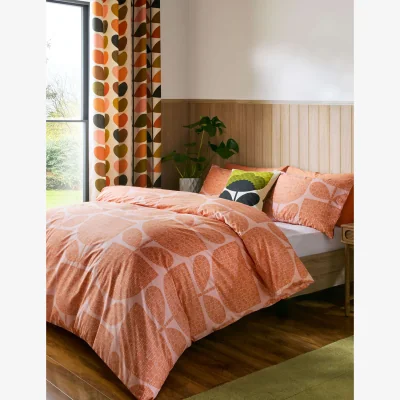 Marks & Spencer Orla Kiely Pure Cotton Block Garden Bedding Set Orange