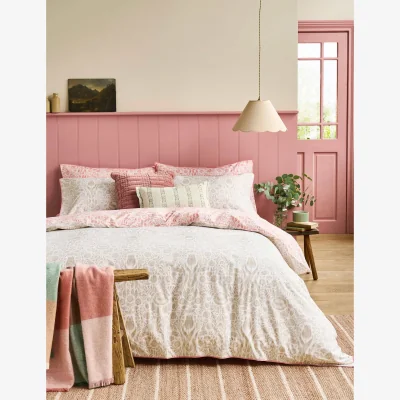 Marks & Spencer Laura Ashley Pure Cotton Ashstead Damask Bedding Set Natural Mix