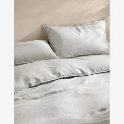 Marks & Spencer M&S Collection Pure Linen Bedding Set - 6FT - Silver Grey, Silver Grey,Lilac,Chambray,Soft Yellow,Navy,Chestnut,Soft Pink,Natural,Camel,Clay,Khaki,Teal,White