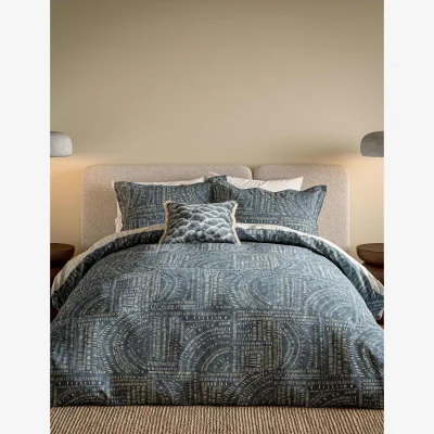 Marks & Spencer Harlequin Pure Cotton Frescoes Bedding Set Blue